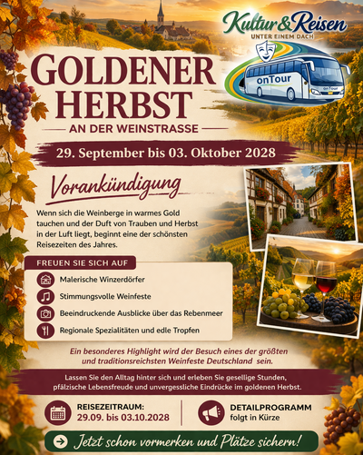 Goldener Herbst an der Weinstraße